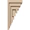 Ekena Millwork 4"W x 4"D x 8"H Wide Landon Rough Cedar Woodgrain TimberThane Corbel, Primed Tan CORUR04X04X08LANRCPR - alternate 4
